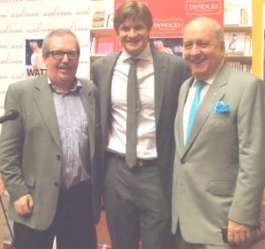Me with Watto and broadcaster Alan Jones at the launch in Dymocks, Sydney